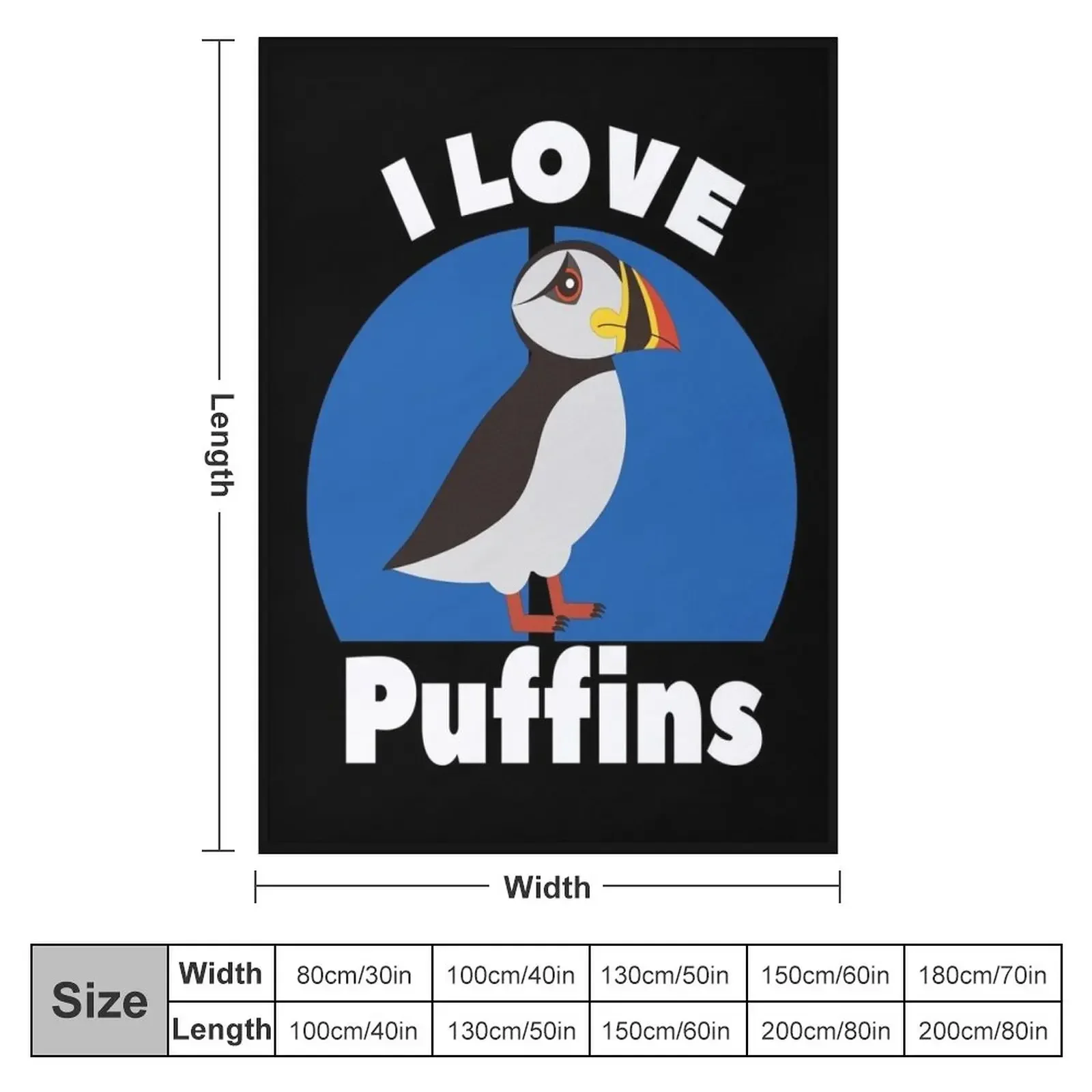 I love Puffins Puffin bird in Scotland Puffin Scottish bird lover Rare white Puffin Puffins in UK United kingdom Throw Blanket