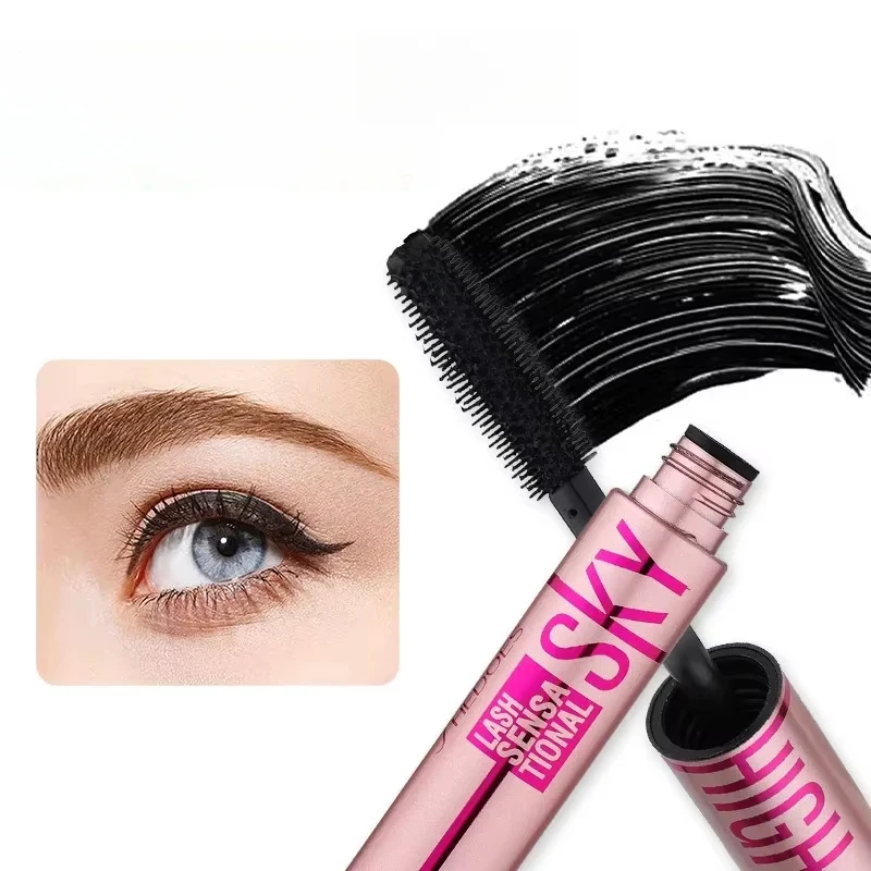 4D Silk Fiber Lash Mascara Lengthening Thick Curling Waterproof Mascara No Fading 24h Lasting Eye Lashes Brush Enhance Eyelashes