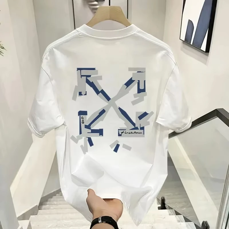 

Summer 2025 new men's and women's short-sleeved T-shirts loose and casual simple Korean-style half-sleeved tops streetwear