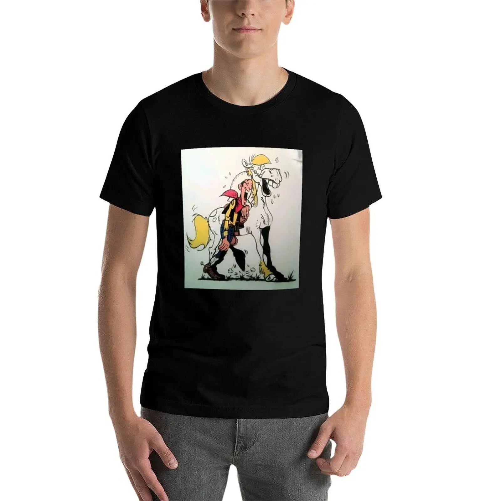 

lucki luke T-Shirt man t shirt cotton high quality cotton t shirt man T-Shirt