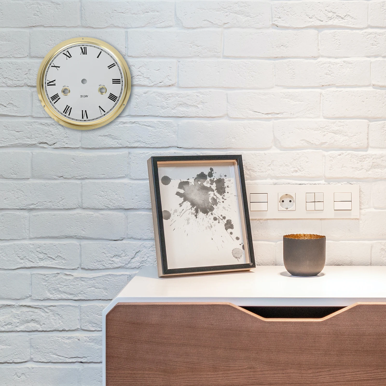 

Mechanical Zinc Disc Movement Parts Clocks For Living Room Small Small Clock DIY Kit Insert Clock Round Face Replacement