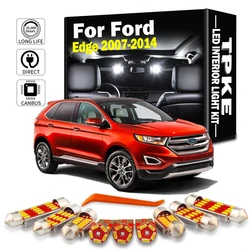 TPKE Canbus For Ford Edge 2007- 2009 2010 2011 2012 2013 2014 LED Interior Map Dome Sun Visor Plate Light Kit Car Accessories