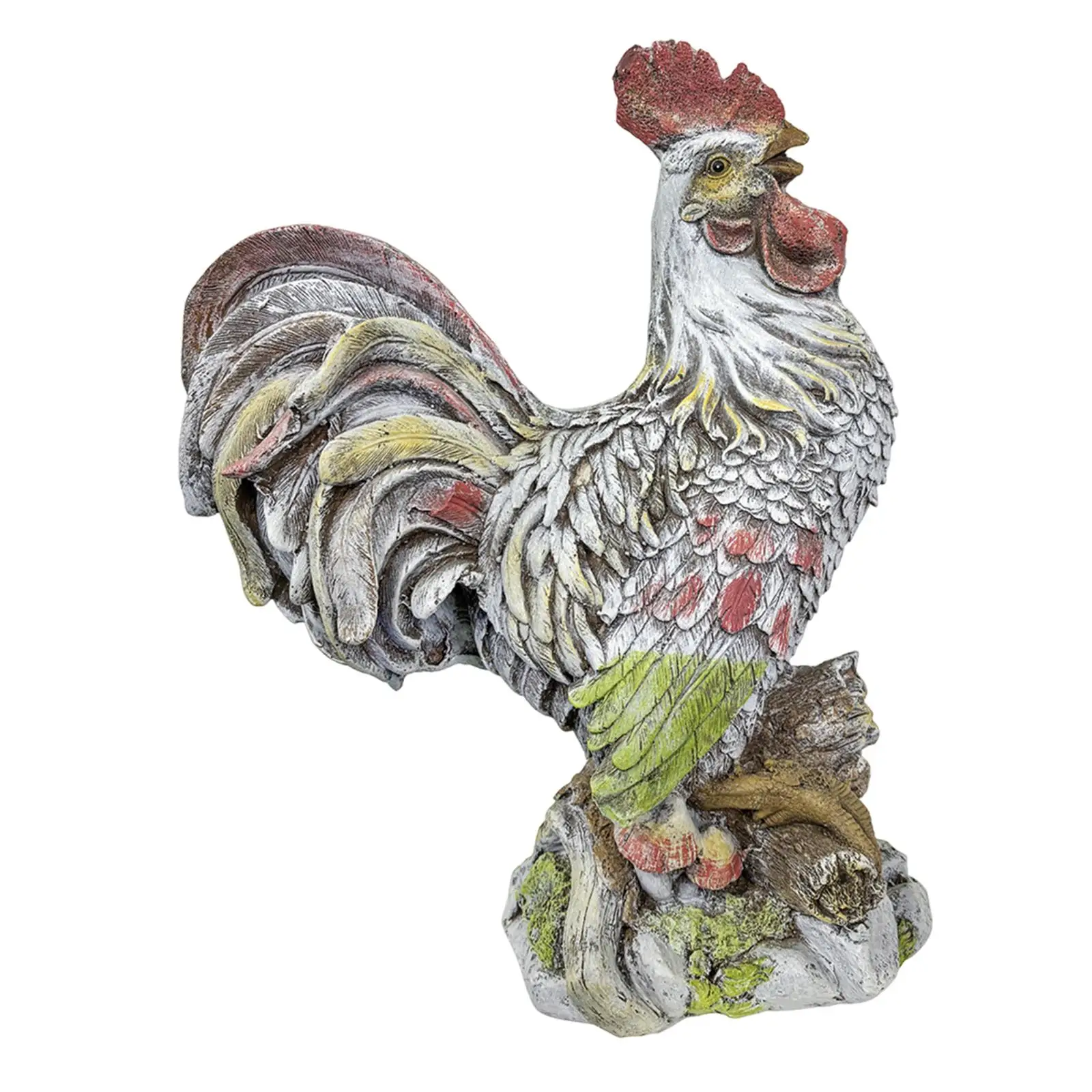 

Rooster Garden Statue Weatherproof, Creative, Resin, Animal Sculpture Cock Figurine Yard Art Decor for Lawn Patio Outdoor Porch