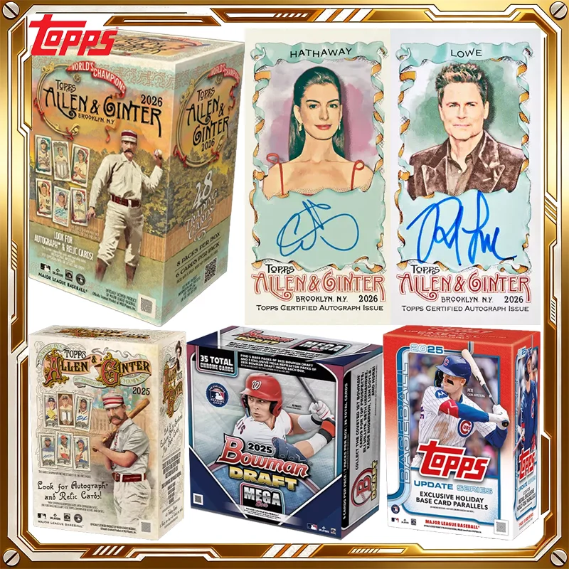 cartes-de-baseball-topps-allen-ginter-2026-mises-a-jour-cartes-a-collectionner-authentiques-bowman-draft-jouet-de-jeu-de-noel-cadeaux-d'anniversaire-pour-femme-et-homme