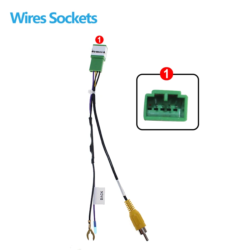 Car Auto Reverse Camera Video Output Video Adapter Wiring Cable For Mitsubishi 5pin