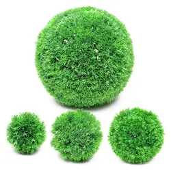 Artificial Plants Green Grass Ball 13/18/23/28cm Decorative Balls Pine Needles Topiary Ball Faux Grass Decor For Outdoor Garden