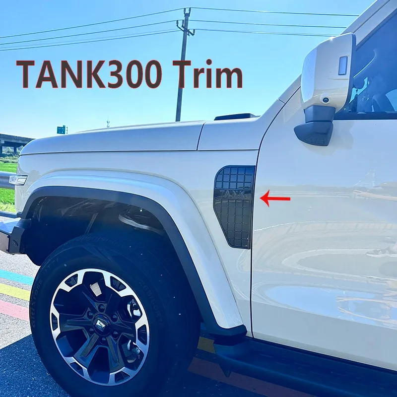 

Для GWM Tank 300 Модернизированная накладка на панель в виде листа 2023 2025 Great Wall Tank 300 Боковой маркер Лезвие автомобиля Персонализированная отделка кузова Украшение