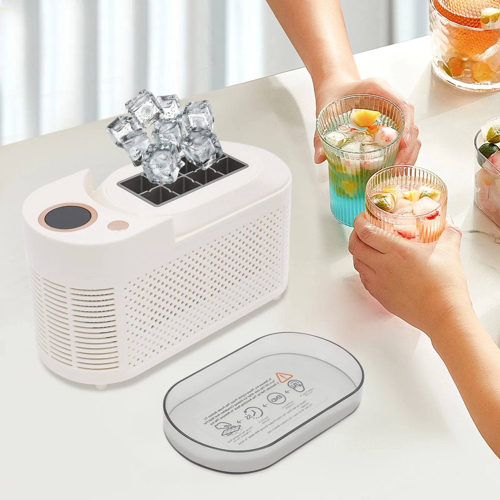 12V Auto-Eiswürfelbereiter 120W Mini-Eiswürfelmaschine für Zuhause/Auto/Reisen – Detail 12
