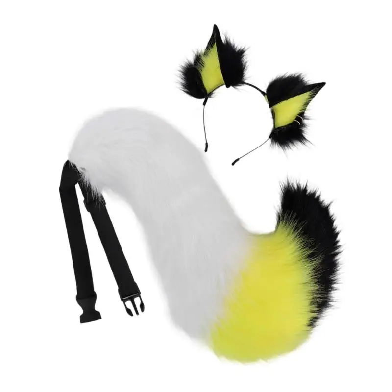 39BB dier cosplay kostuums katten oren vossen staart faux bont