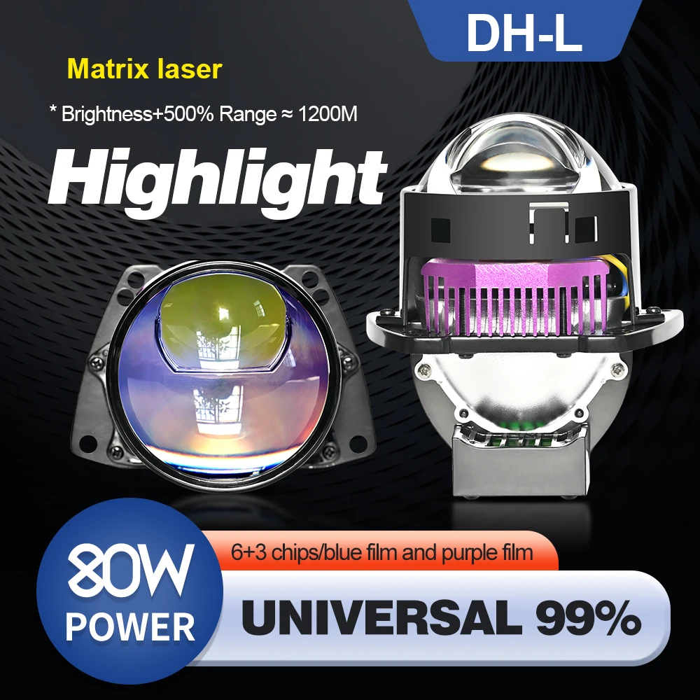 

DH-L 75w High Power Light Emitting Diode Car Headlight 6000K 12v 3.0 inch Dual Light Emitting Diode Projector Lens Light