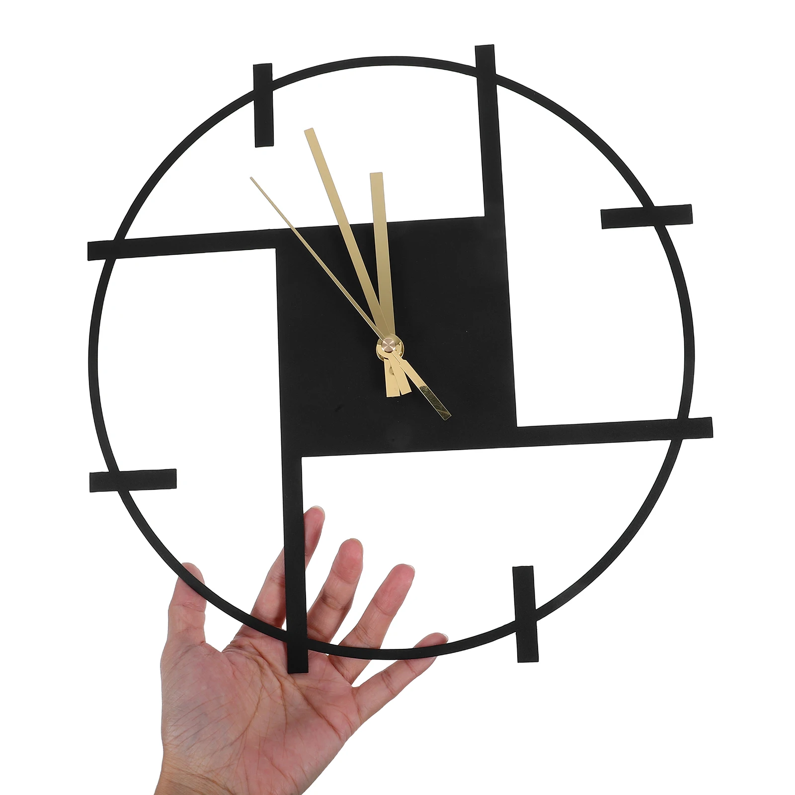 

Metal Wall Clock Silent Non-Ticking Retro Design Durable Weatherproof for Garden Patio Living Room Home Decor Decorative Hanging