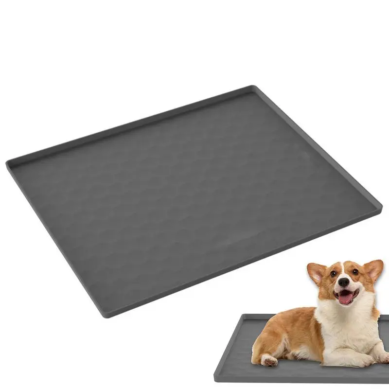 

Silicone Mat For Dog Bowls Large Floor Dog Food Mat Waterproof Pet Food Water Placemat Floor Dog Food Mat With Raised Edge For