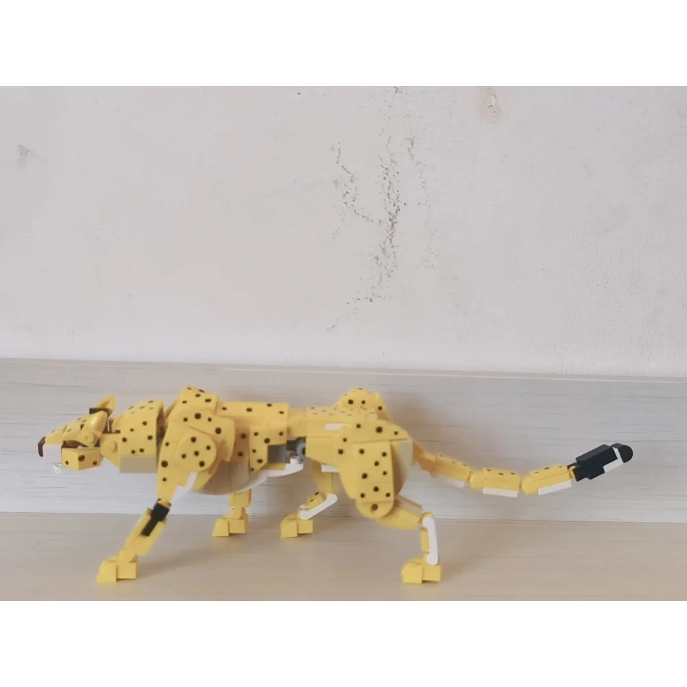 บล็อกตัวต่อรูปเสือดาว ของเล่นเด็ก เทคโนโลยี ชีววิทยา ชุดบล็อกพลาสติก ของเล่นเสริมพัฒนาการสำหรับเด็ก