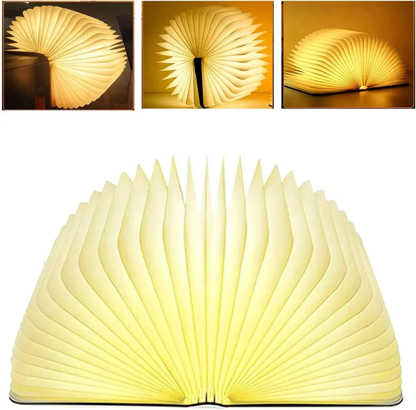 

LED Wooden Book Lamp Children Reading light USB Bedside Table Lamp 3 Color Bedroom Art Decor Night Light for Kids Birthday Gift