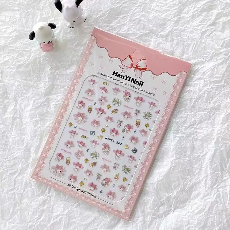 1 sheet Sanrio series nail set cute cartoon makeup toy girl DIY home dress nail stickers