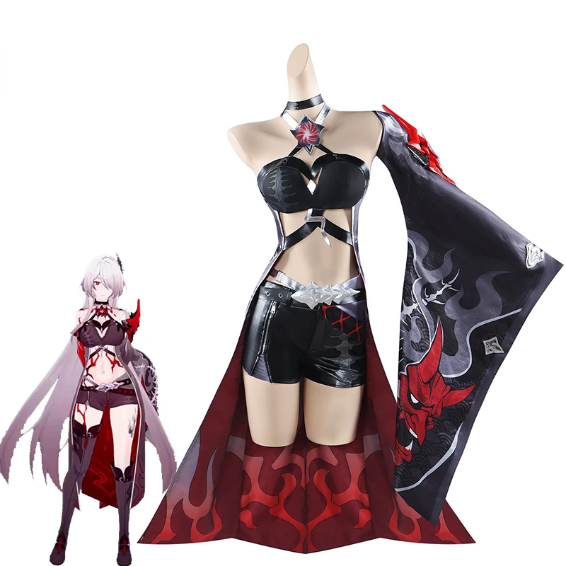 Game Honkai Star Rail Acheron Red Cosplay Costume Galaxy Rangers Acheron Sexy Suit Halloween Carnival Party Dress