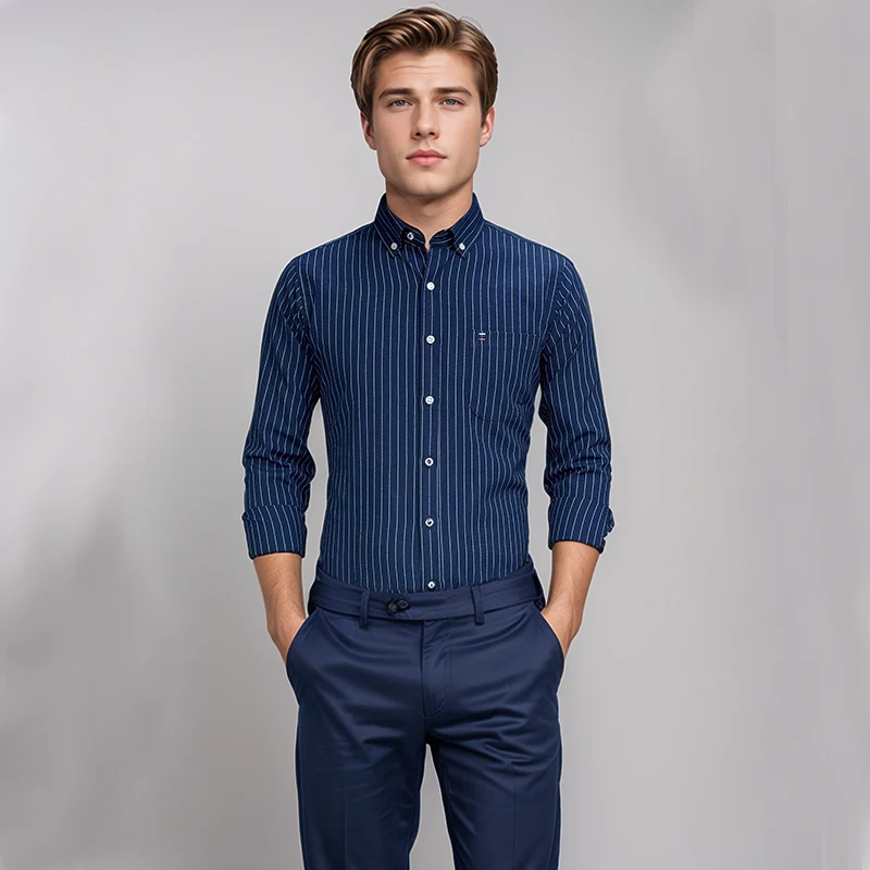 Chemise à Carreaux en Pur Coton Oxford à Manches sulfpour Homme, Vêtement Décontracté, Couleur Unie, Col Boutonné, Grande Taille 6XL 7XL, Nouvelle Collection Printemps, 100%