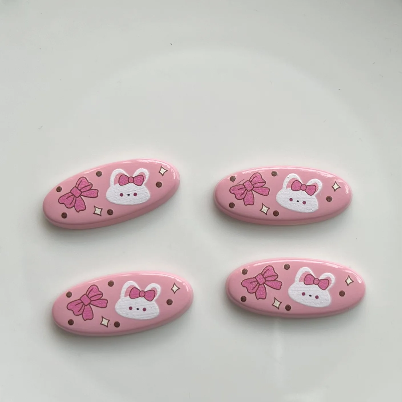 

2 шт. miniso series pink rabbit cartoon резиновые кабошоны из смолы материалы для поделок diy