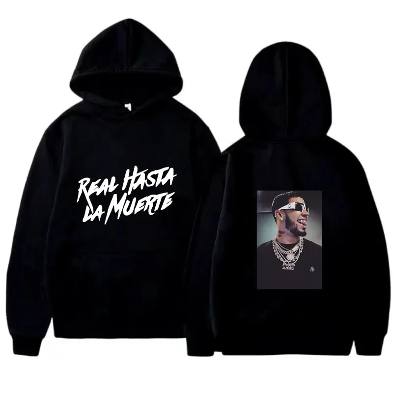 

Anuel AA Printed Hoodies Unisex Y2k Clothing Sweatshirt Real Hasta La Muerte Casual Tracksuit Men Women Pullover Hoodie Top