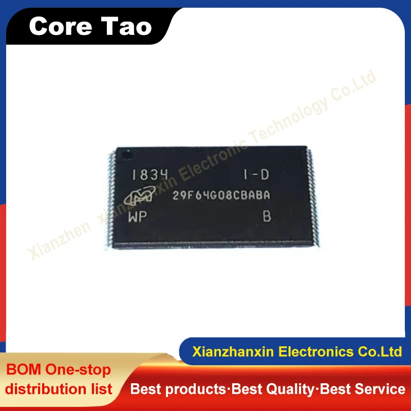 1pcs/lot  MT29F64G08CBABAWP:B 29F64G08CBABA TSOP48 Memory chip in stock