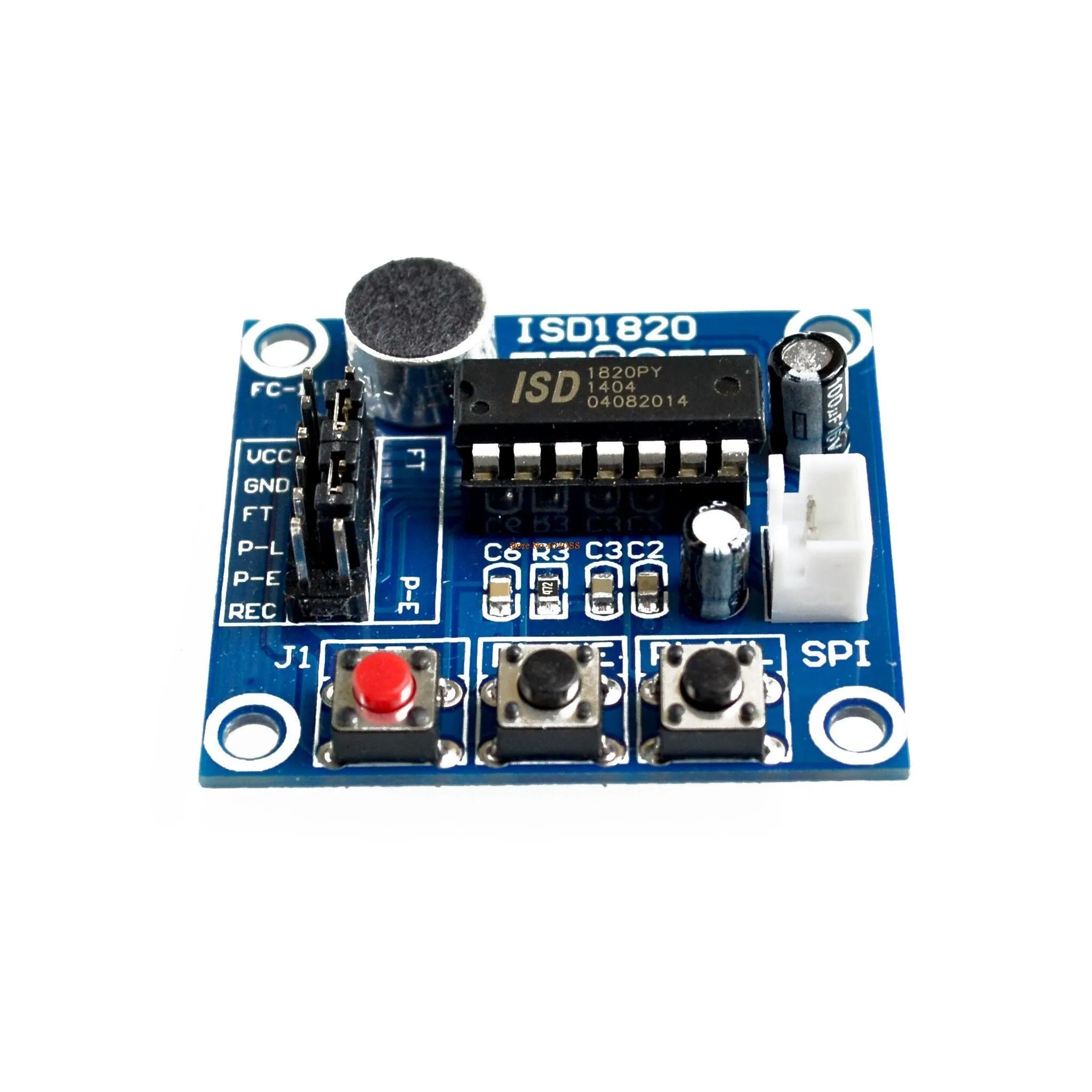 【AH ROBOT】5PCS ISD1820 recording module voice module the voice board telediphon module board with Microphones