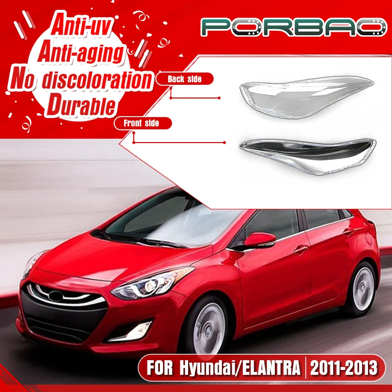 

L/R Car Light Housing Plastic Headlamp Lens Cover Front Headlight Transparent Lampshade For Hyunda ELANTRA 2011 2012 2013