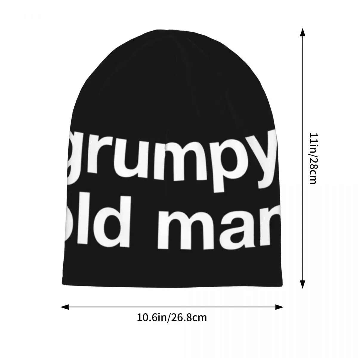 Grumpy Old Man Warm Knitted Cap Hip Hop Bonnet Hat Autumn Winter Outdoor Beanies Hats for Unisex Adult