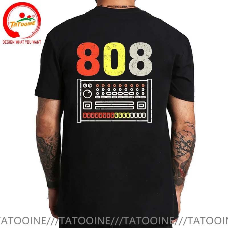 Vintage Novelty Male Roland TR 808 Tee Shirt Rock And Roll Drum Machine T Shirt Men Women Crewneck 100% Cotton T-Shirt Camisetas