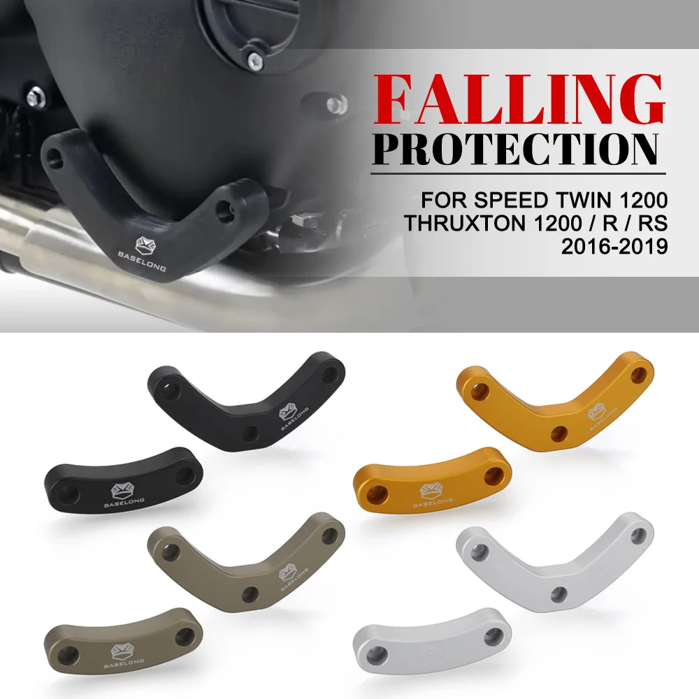 

For Speed Twin 1200 Thruxton 1200 / R / RS 2016-2017-2018-2019 Left And Right Engine Case Slider Protect Set Speed Twin 900 1200