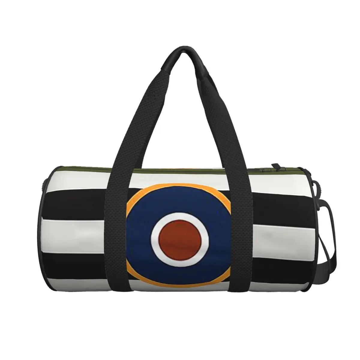 

D-Day Stripes With RAF Roundel Large Duffle Gym Bag Multi-Functional Duffle Travel Bags Handbags Fitness bag