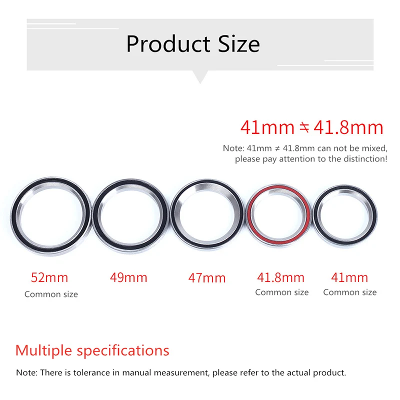 RISK Bicycle Headset Bearing for 28.6/44/30mm Mountain Road Bike Integrated External Headsets Repair Parts 41/41.8/47/49/51/52mm