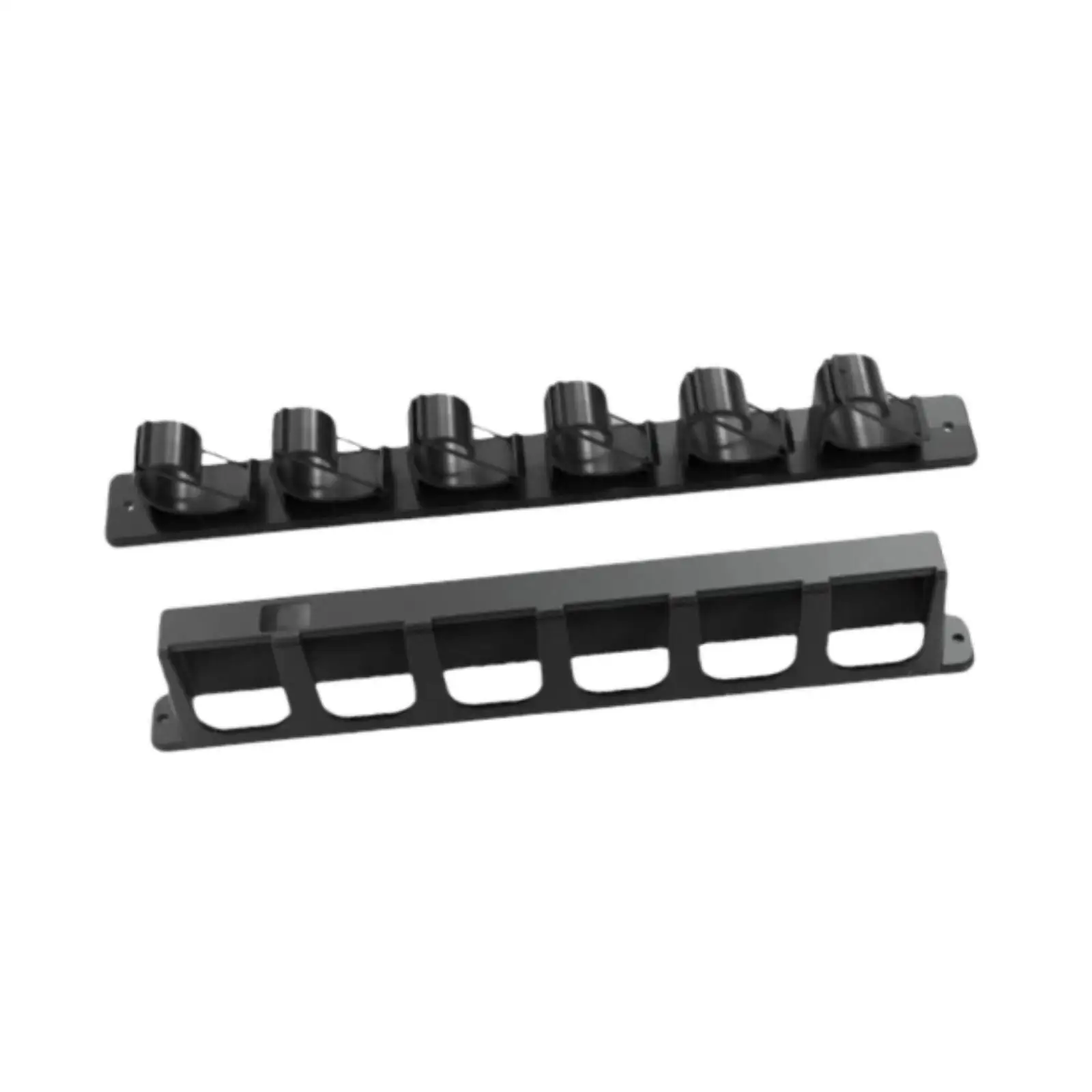 Wall Mounted Fishing Rod Rack Hold 6 Rods Easy to Install Lightweight Fishing Pole Holder for Outdoor Boat Basement Garage