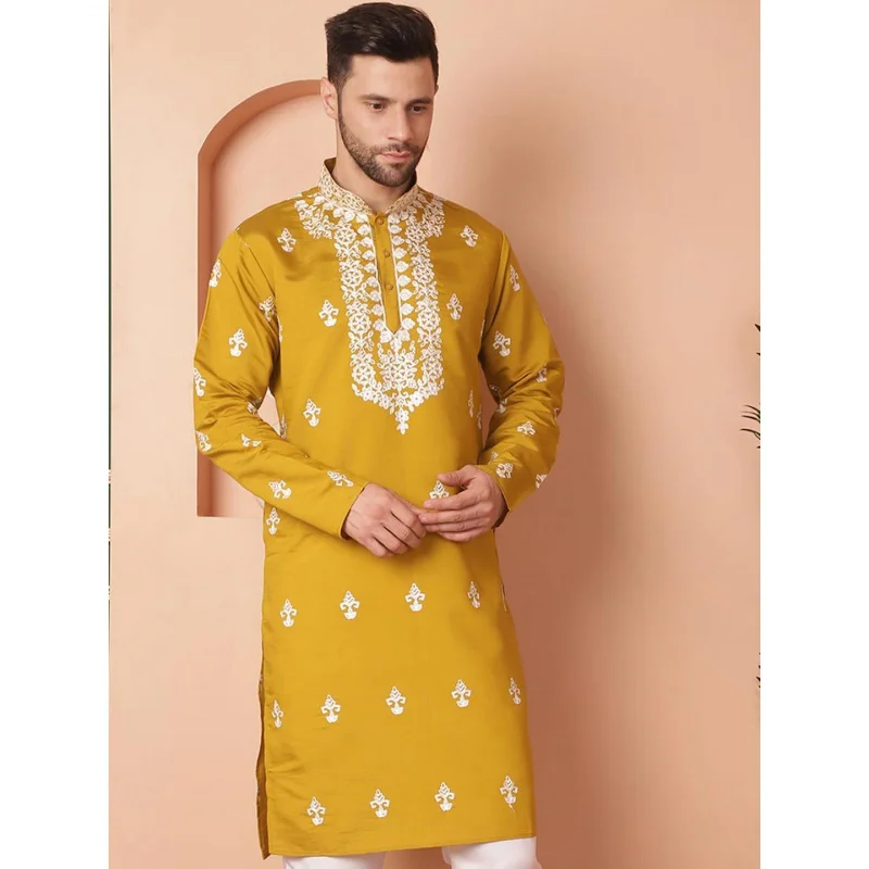 Men's digital printed kurta vardha regular fit Mandarin collar long suitable all occasions such as birthday wedding Aidilfitri