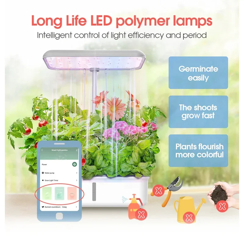 WIFI Intelligent Plant Hydroponic Hydroponics Growing System Garden Flowers Herb Seediing Planter Vegetables