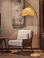 Floor Lamp Living Room Retro Silent Style Zen Bed & Breakfast Study Tea Bedroom Japanese Style Creative Bedside-Use Vertical