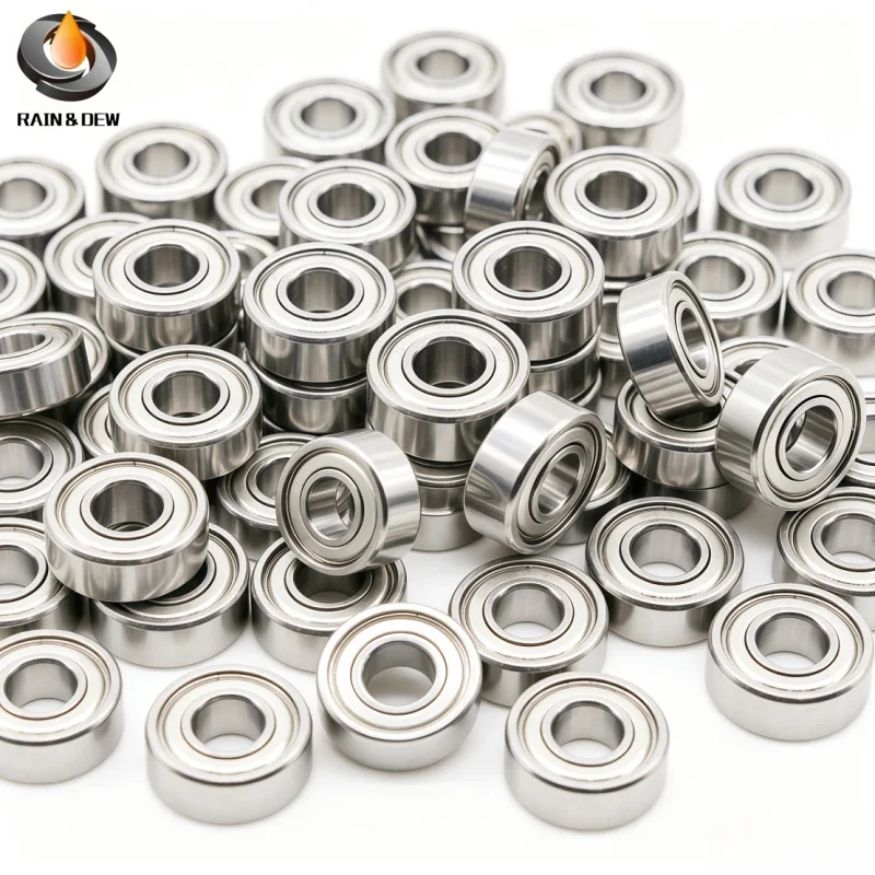 20P/50P Stainless Steel Ball Bearings 3X10X4mm Double-Sided Metal Shields 4X7X2.5mm 5X8X2.5mm 5X9X3mm 5X10X4mm 8X14X4mm