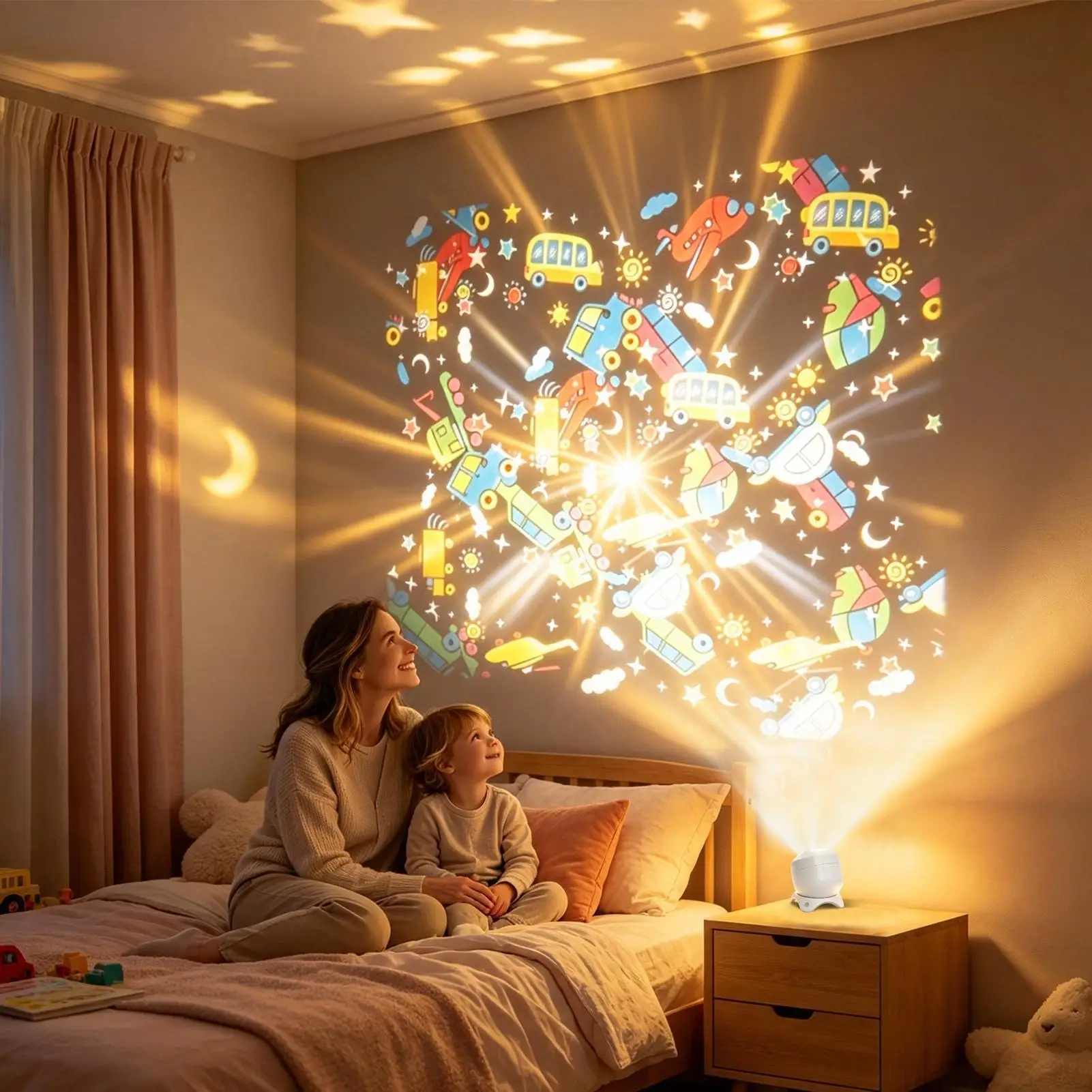 Projector Light 8 In 1 Christmas Halloween Projection Lamp Ceiling Projector For Christmas Halloween Party Night Sleep Living