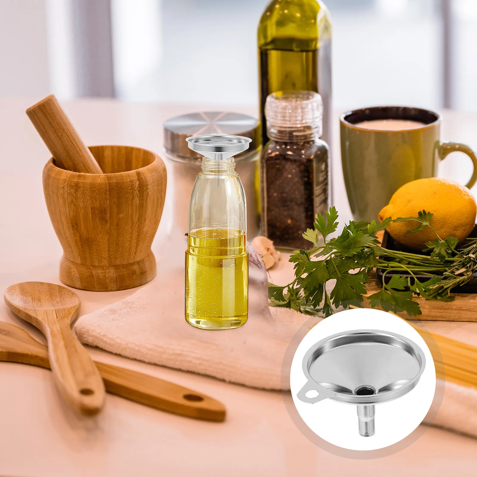 

Stainless Steel Mini For Essential Oils Diy Liquids Makeup Filling Portable Kitchen Tool Spice Funnel Kitchen