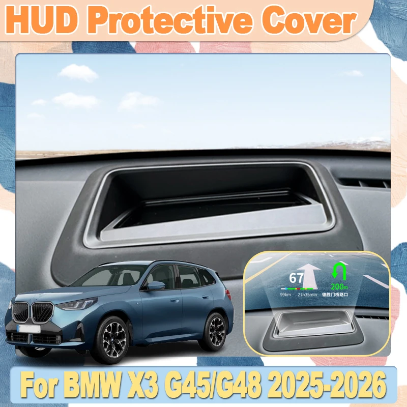 

For BMW X3 G45 G48 2025 2026 Car HUD Display Cover Head Display Protective Covers Non Reflective HUD Auto Protection Accessories
