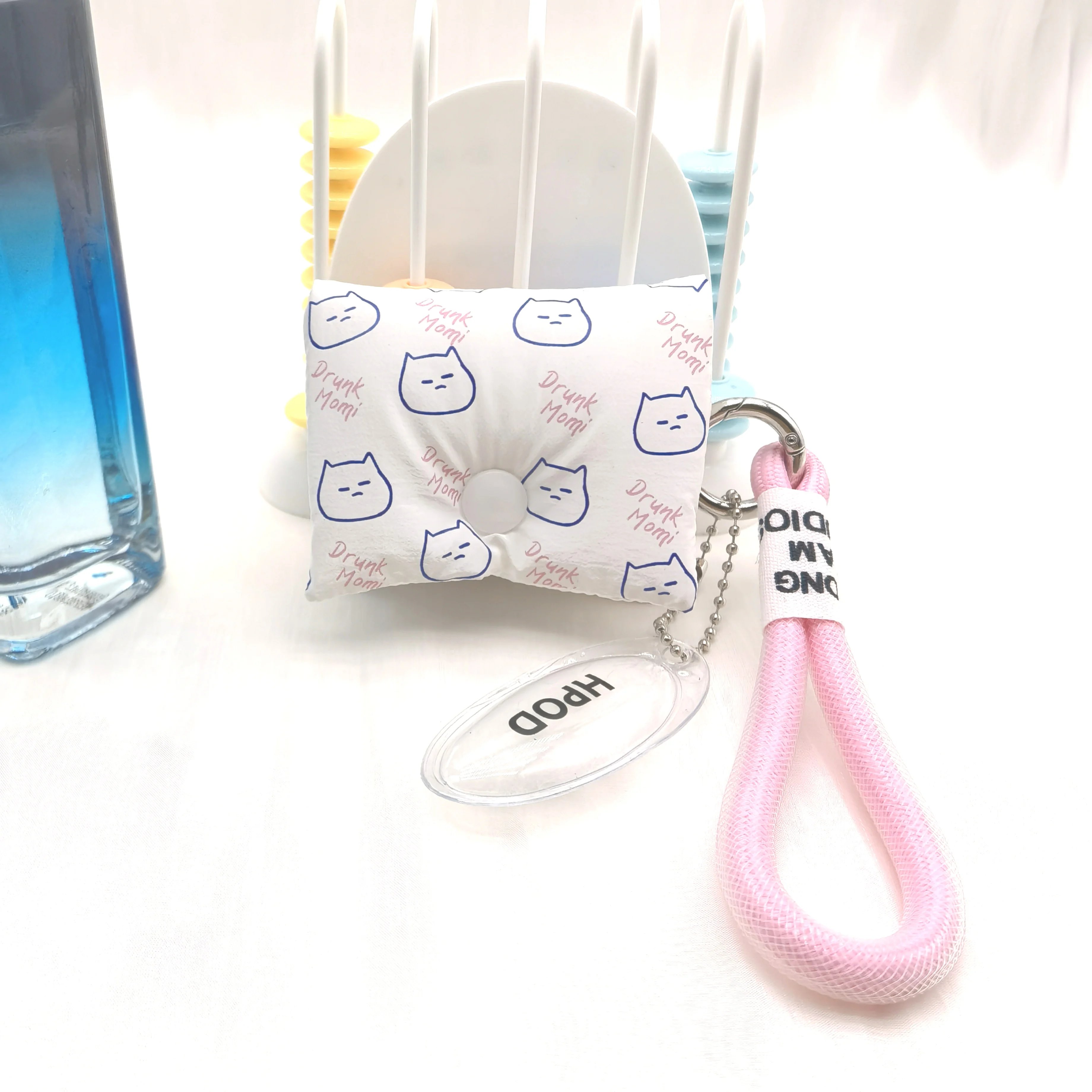 

HPOD Compatible with AirPods 4th Case Cover,Fashionable and Trendy Down Cotton Padded Quilted Headphone Bag with Portable Rope