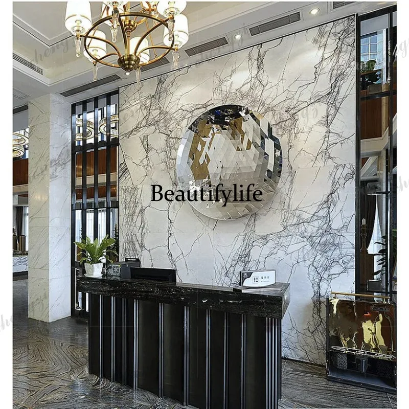 TTT Metal Trigonometric Geometry Concave Mirror, Stainless Steel Pendant, Living Room, Bedroom, Villa wall decoration