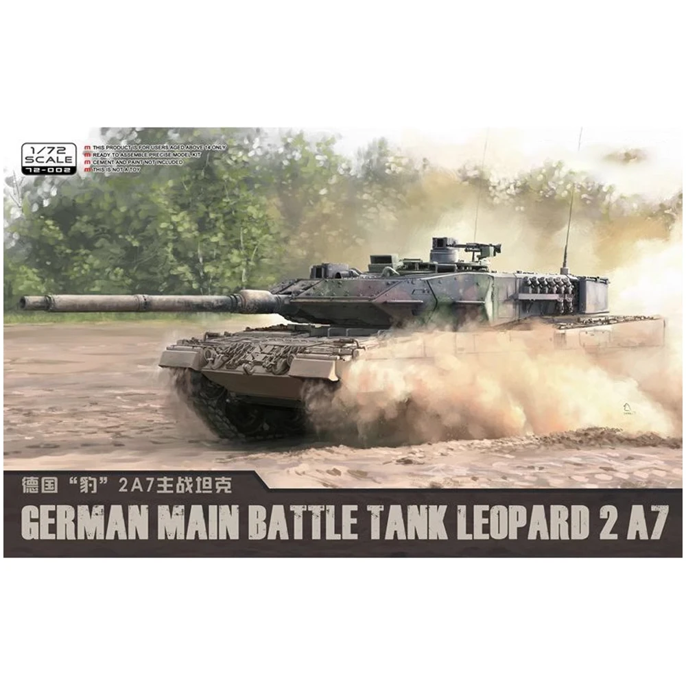 

MENG 72-002 1/72 Scale German Leopard 2 A7 Main Battle Tank MBT Display Hobby Craft Toy Plastic Assembly Model Kit