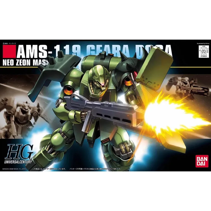 

Bandai Original HGUC 1/144 Anime AMS-119 Geara Doga Assembly Model kit Action Figure Toys For Kids Collectible Gift