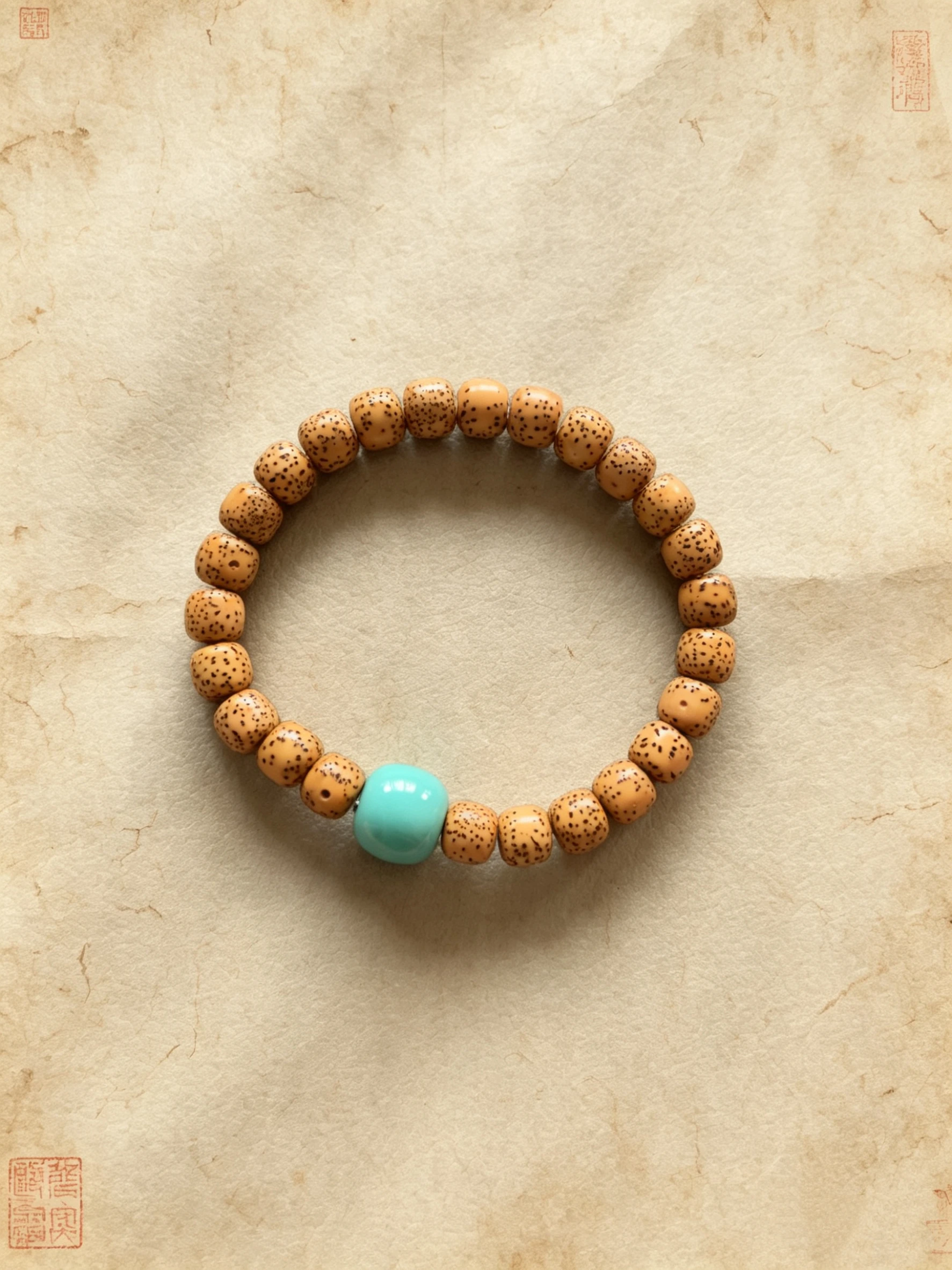 Image 3: Bracelet simple en graines de Bodhi Xingyue dorées naturelles
