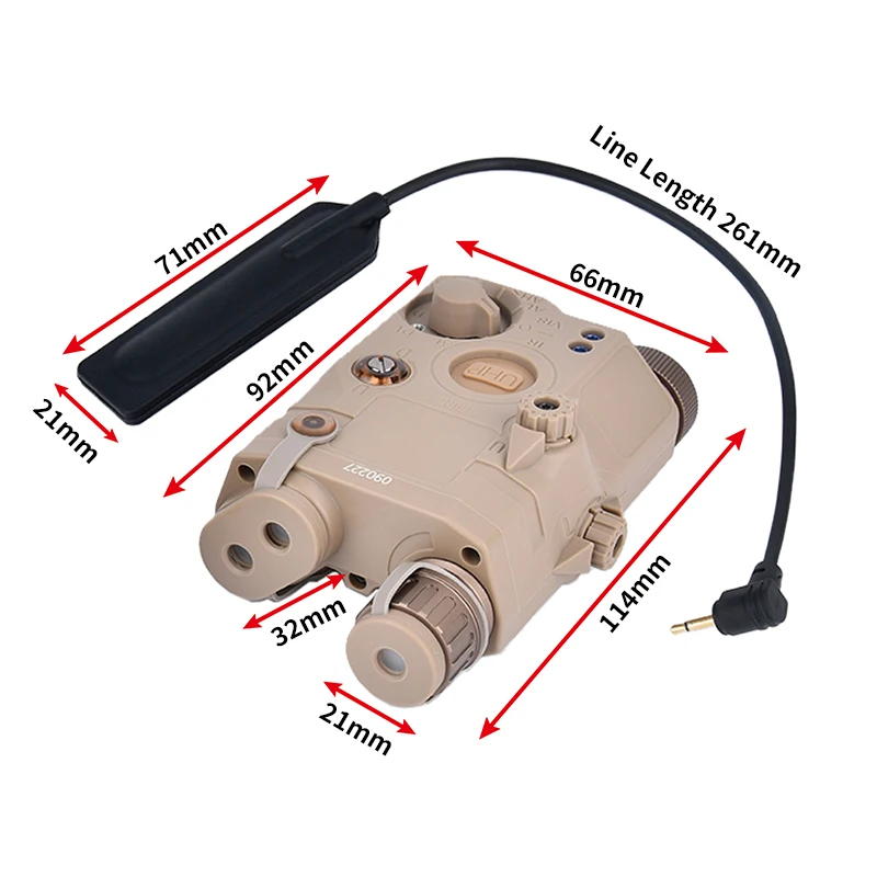 Wadsn 2024 New Tactics PEQ PEQ15 Red Green Blue laser Indicator Surefir M600C Hunting Scout Light with Control Switch