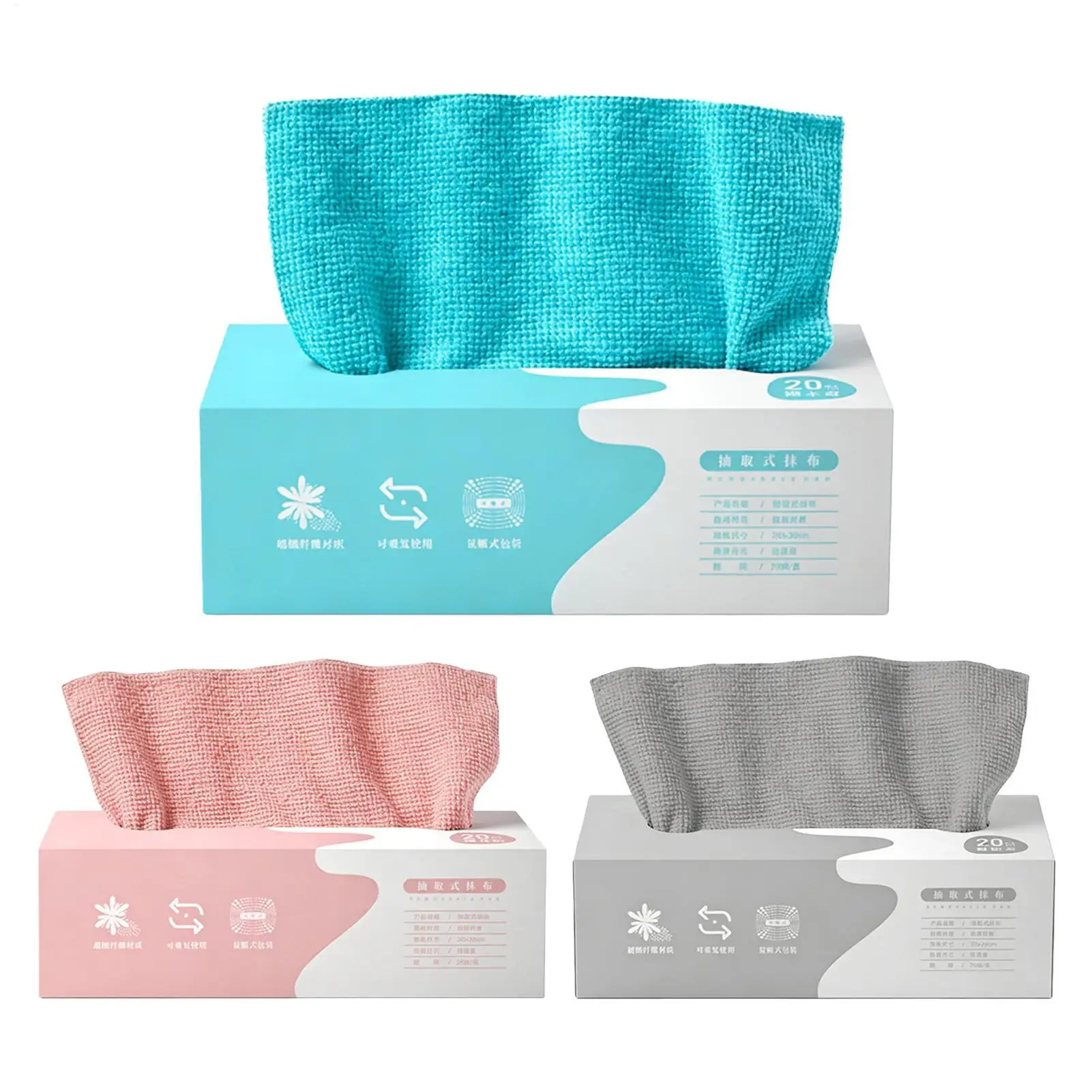 20er-Pack Mikrofaser-Reinigungstücher, streifenfrei, super saugfähig, fusselfrei, Glasreinigungstücher, wiederverwendbare Wischtücher für Küche und Fenster