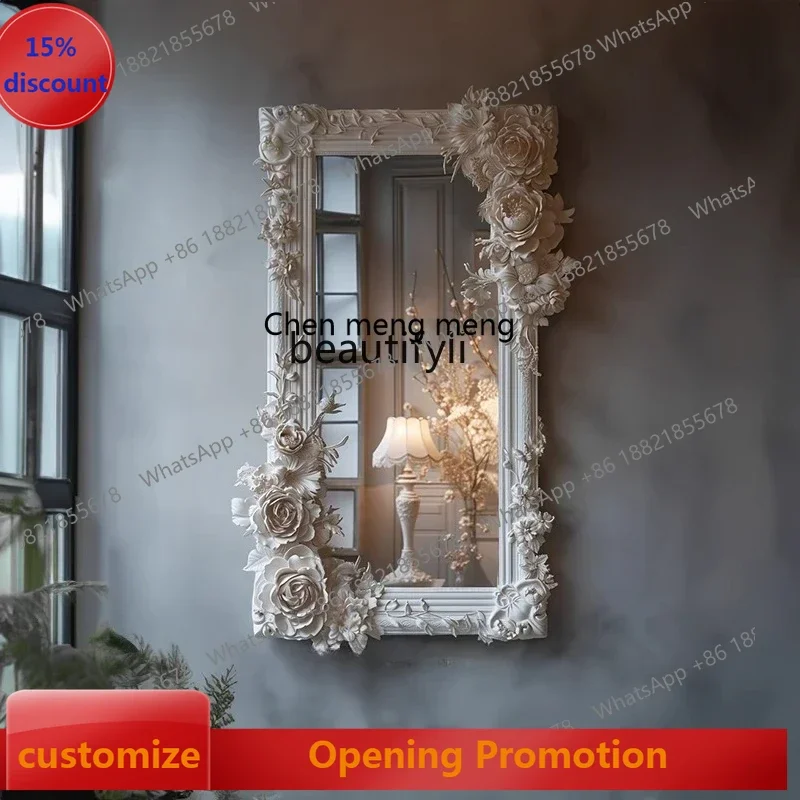 

ss7304 Французское ретро резное полувилла для гостиной, зеркало от пола до потолка, спальня, гардероб, настенное зеркало в полный рост