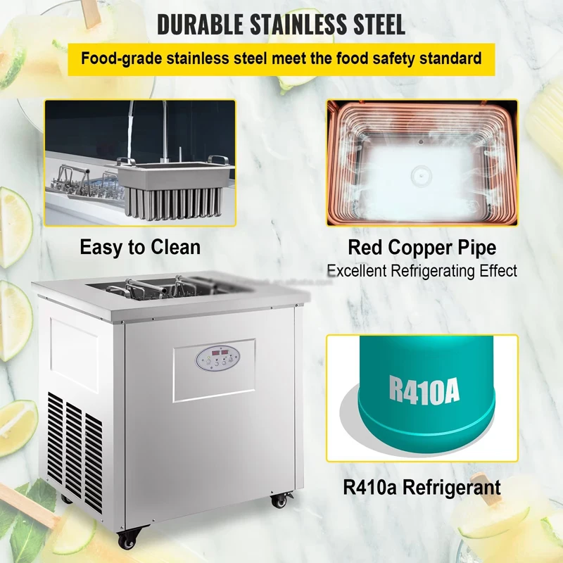 Commercial Dual Use Hard Ice Cream Machine Fully Automatic Large Capacity Double Mode Popsicle Maker Machine