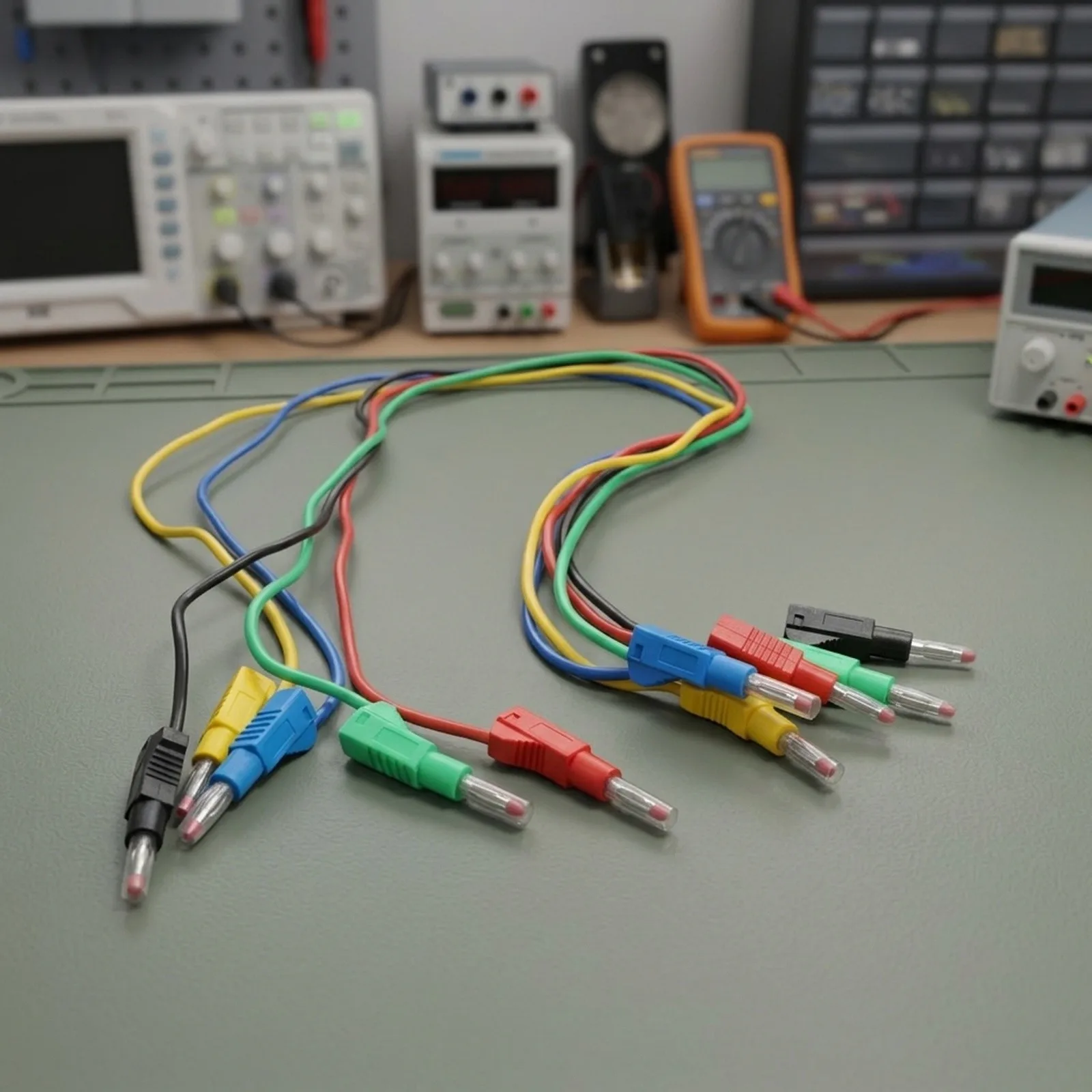 4mm Banana To Banana Test Leads 1m Flexible PVC Cable For Multimeter Ammeter Measurement Tools Nickel Plated Copper Probes