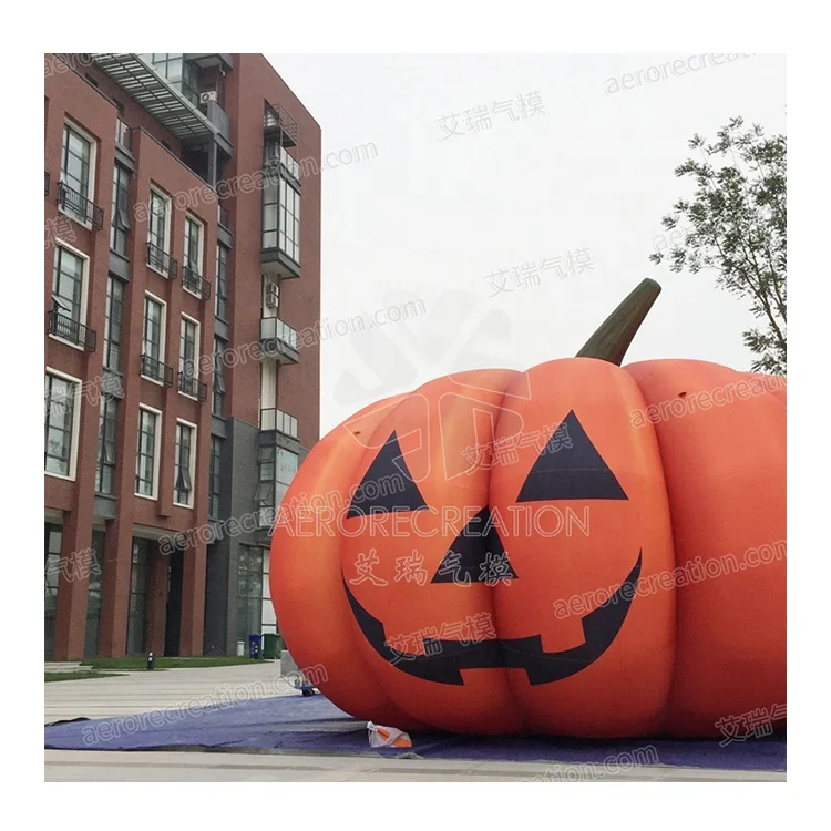 Aviation Halloween Garden Decoration Giant Inflatable Pumpkin Cool  Skull Custom   